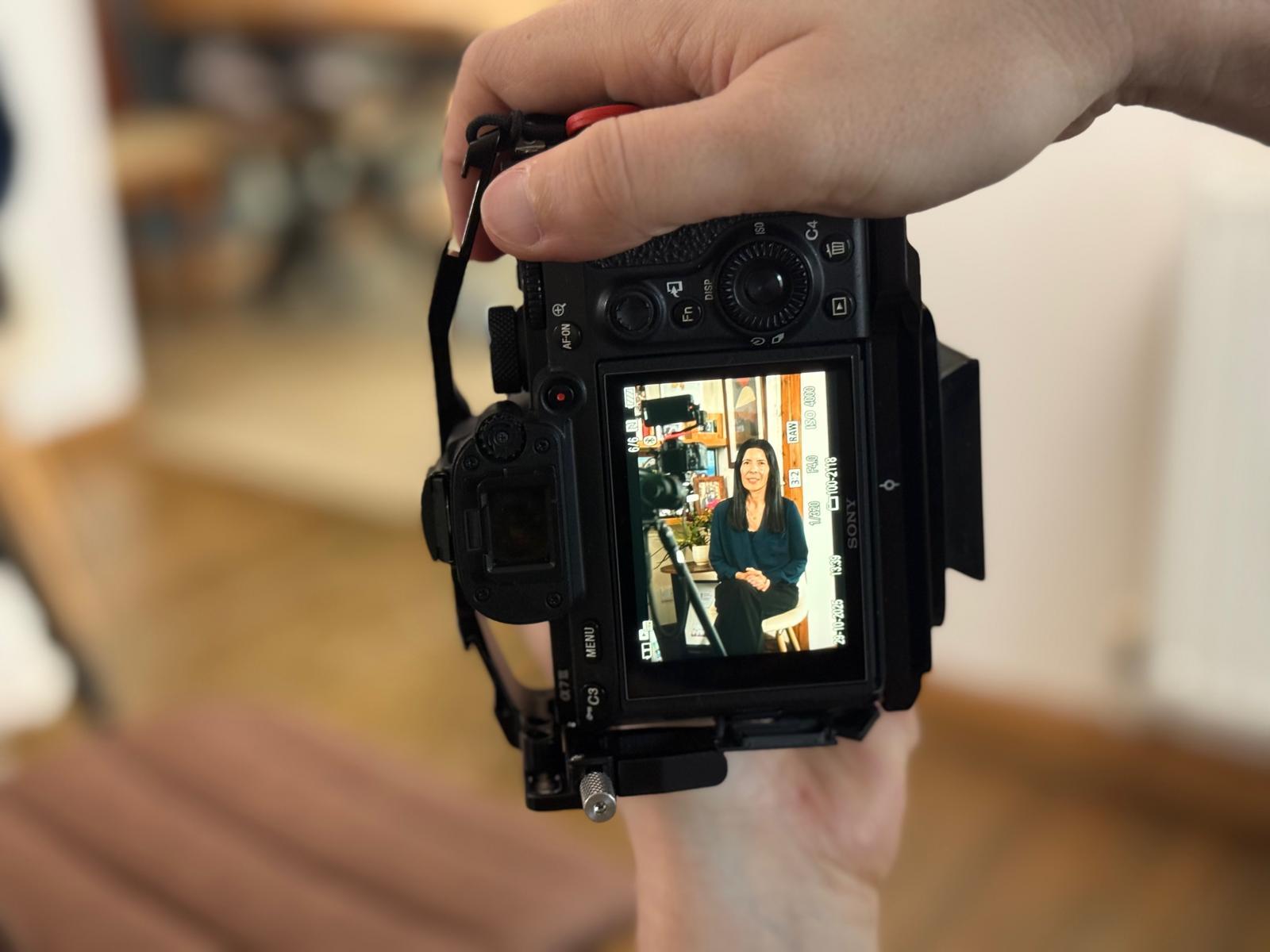 Rocio Cifuentes behind the camera