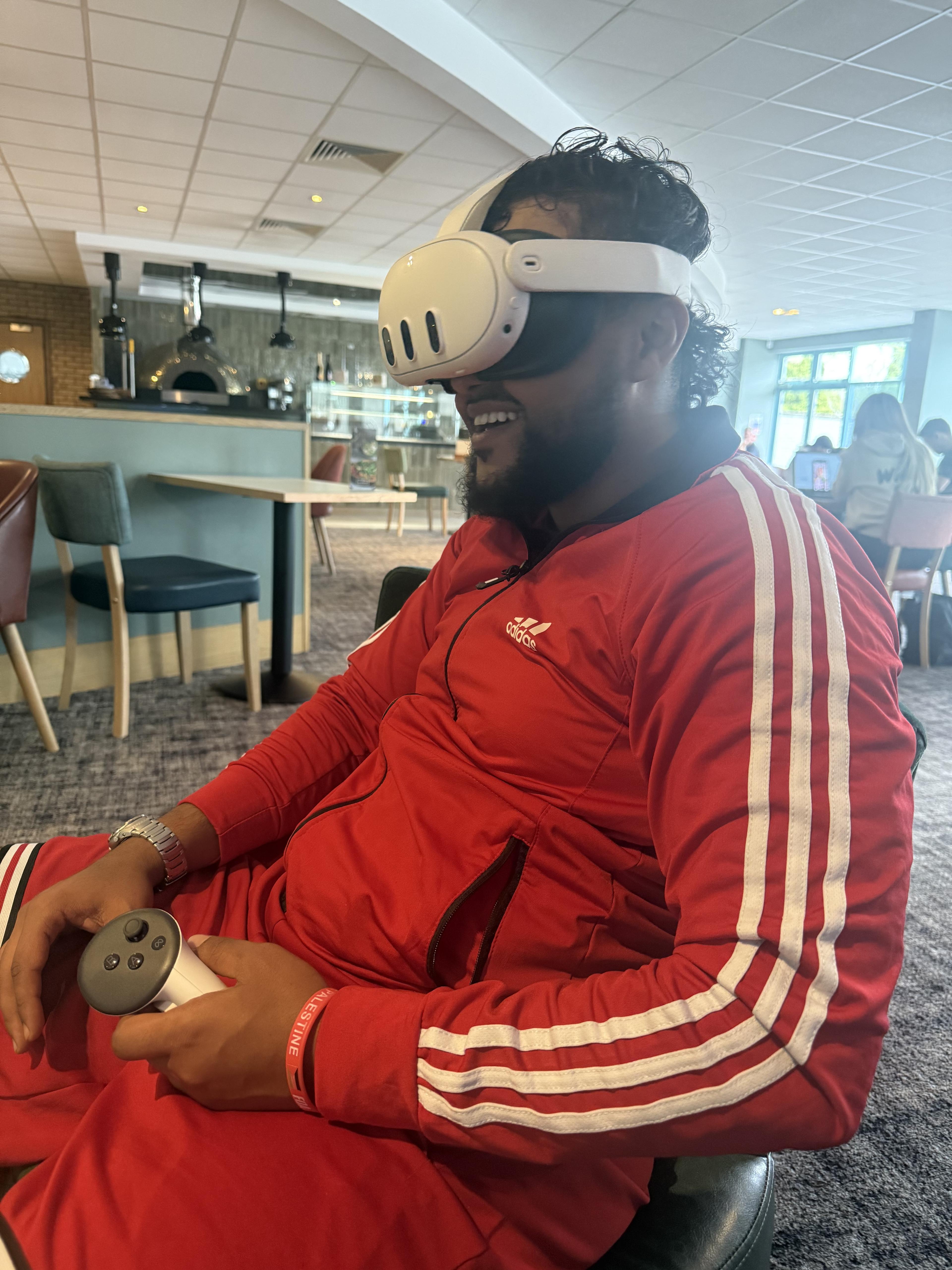 VR experience in action